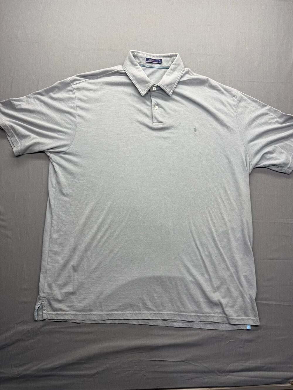johnnie-O Polo Shirt Size XL Light Blue Short Sleeve Cotton Blend